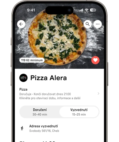 Náhled do mobilní aplikace Reservo Eats